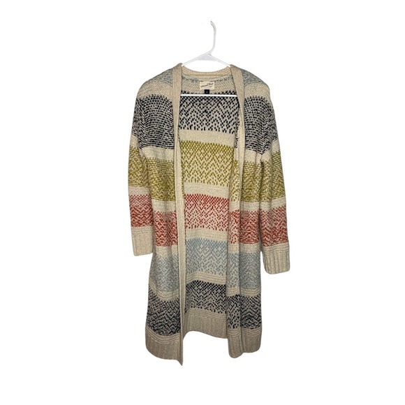 Universal Thread Sweaters - Universal Thread Women XS Longline Striped Open Front Cozy Knit Cardigan Sweater